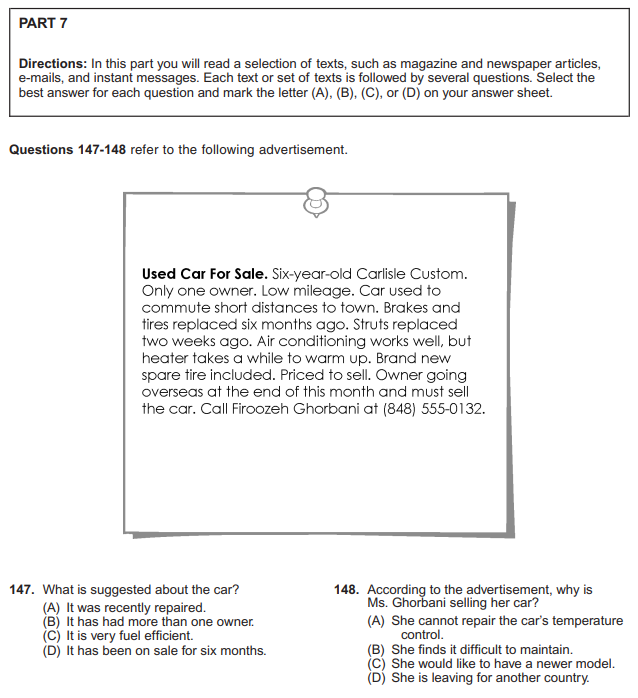 Part 7 Reading Comprehension