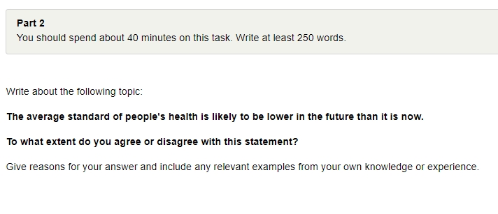 ตัวอย่างข้อสอบ IELTS writing task 2