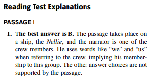 ตัวอย่างข้อสอบ ACT Reading พร้อมเฉลย
